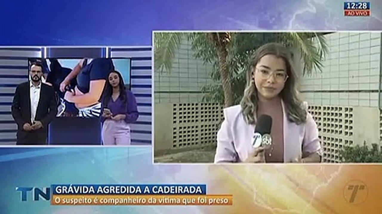 Grávida é agredida a cadeiradas pelo marido