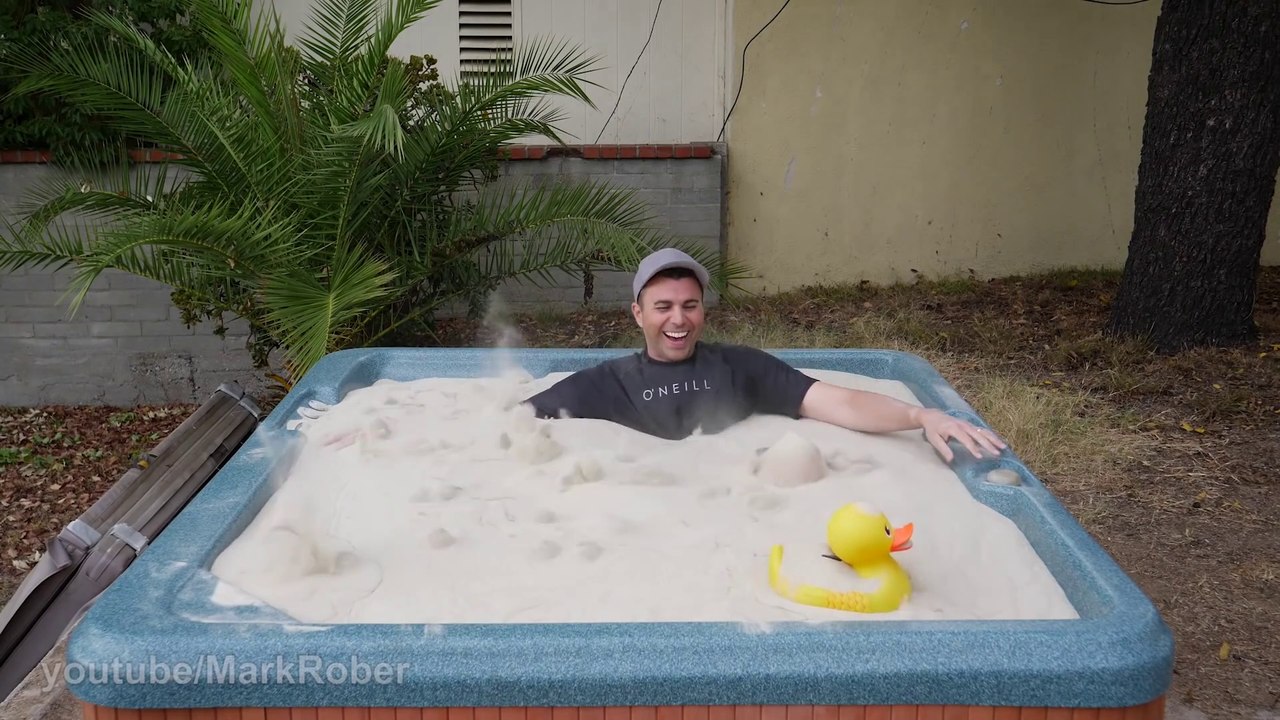 Liquid Sand Hot Tub - Fluidized air bed | Mark Rober