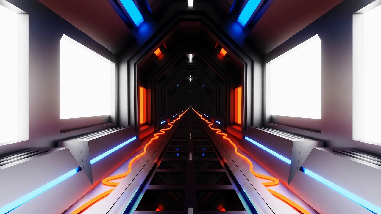 Metal Sci-Fi Corridor VJ Loop