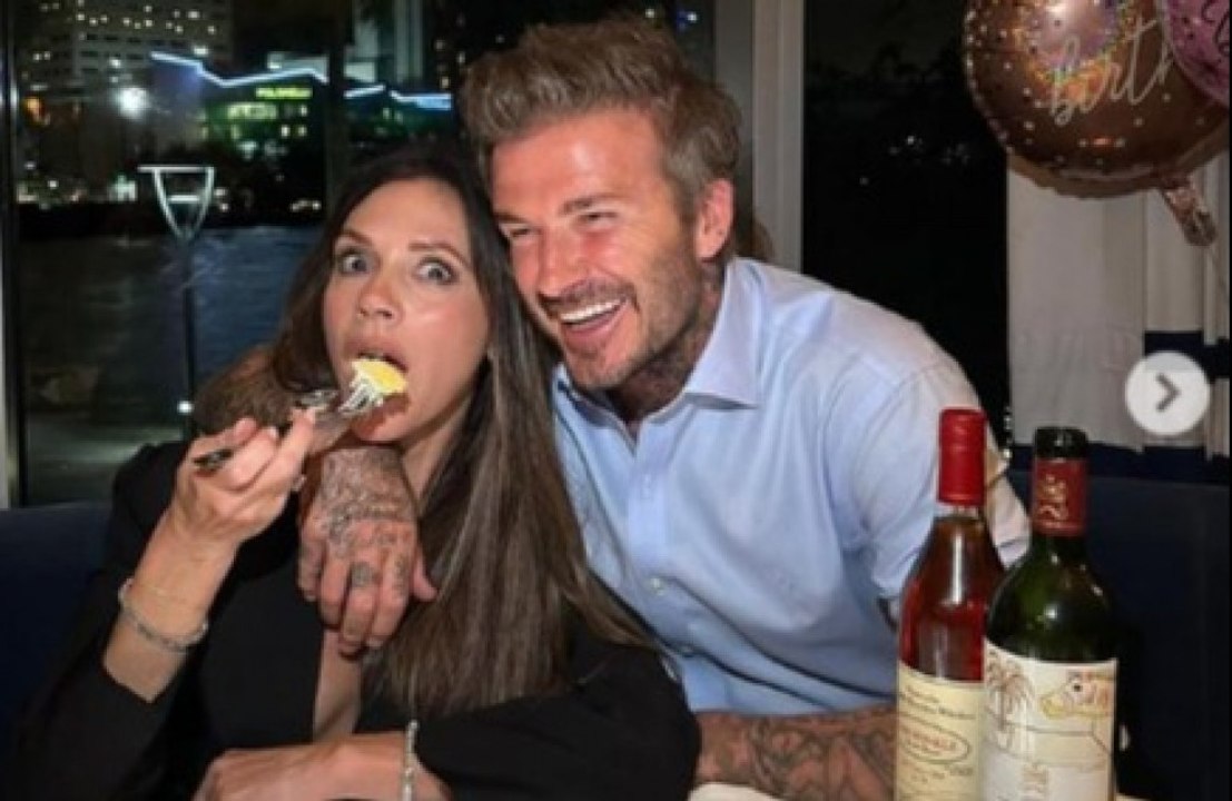 Victoria Beckham como tarta una vez al año