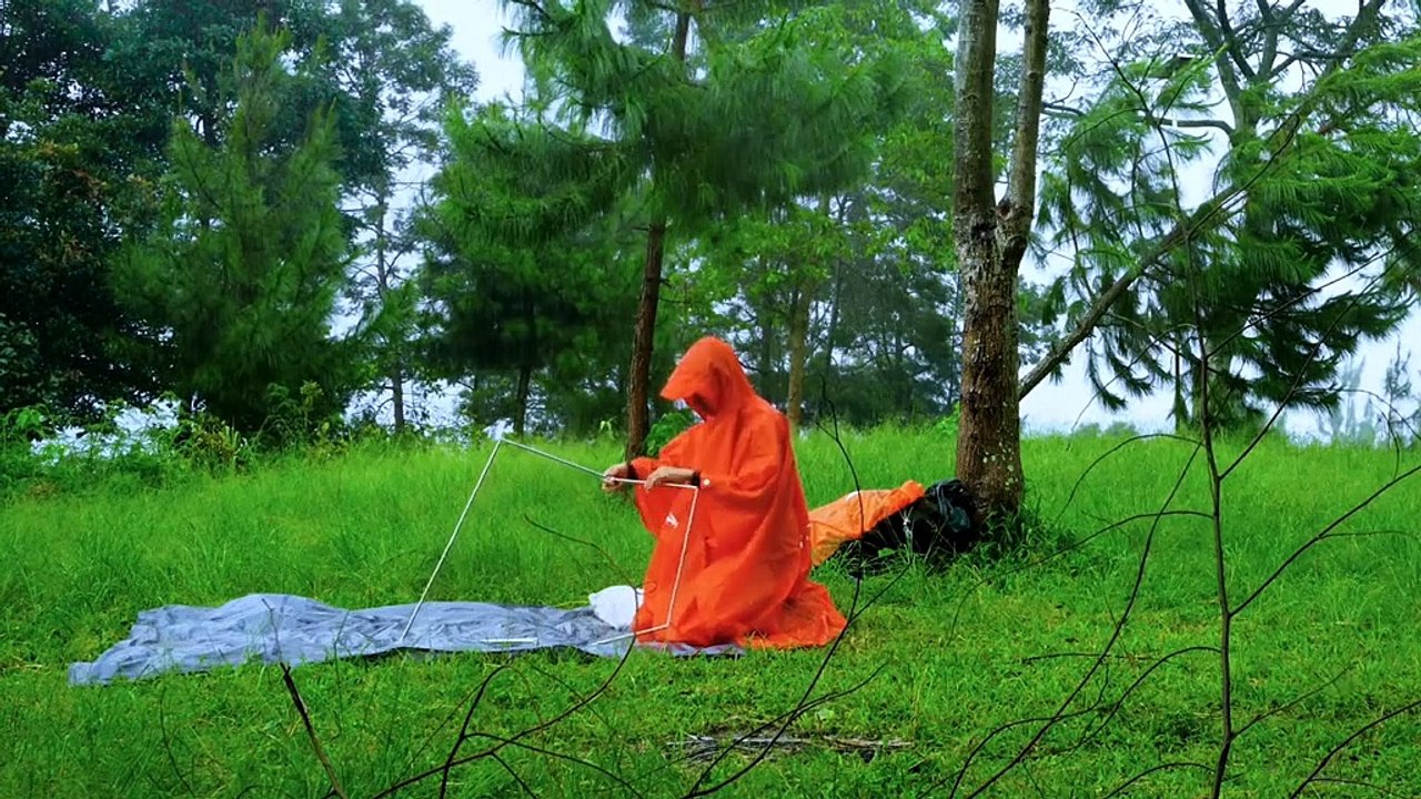 Vlog - Solo camping in rain #fyp #solocamping #vlog