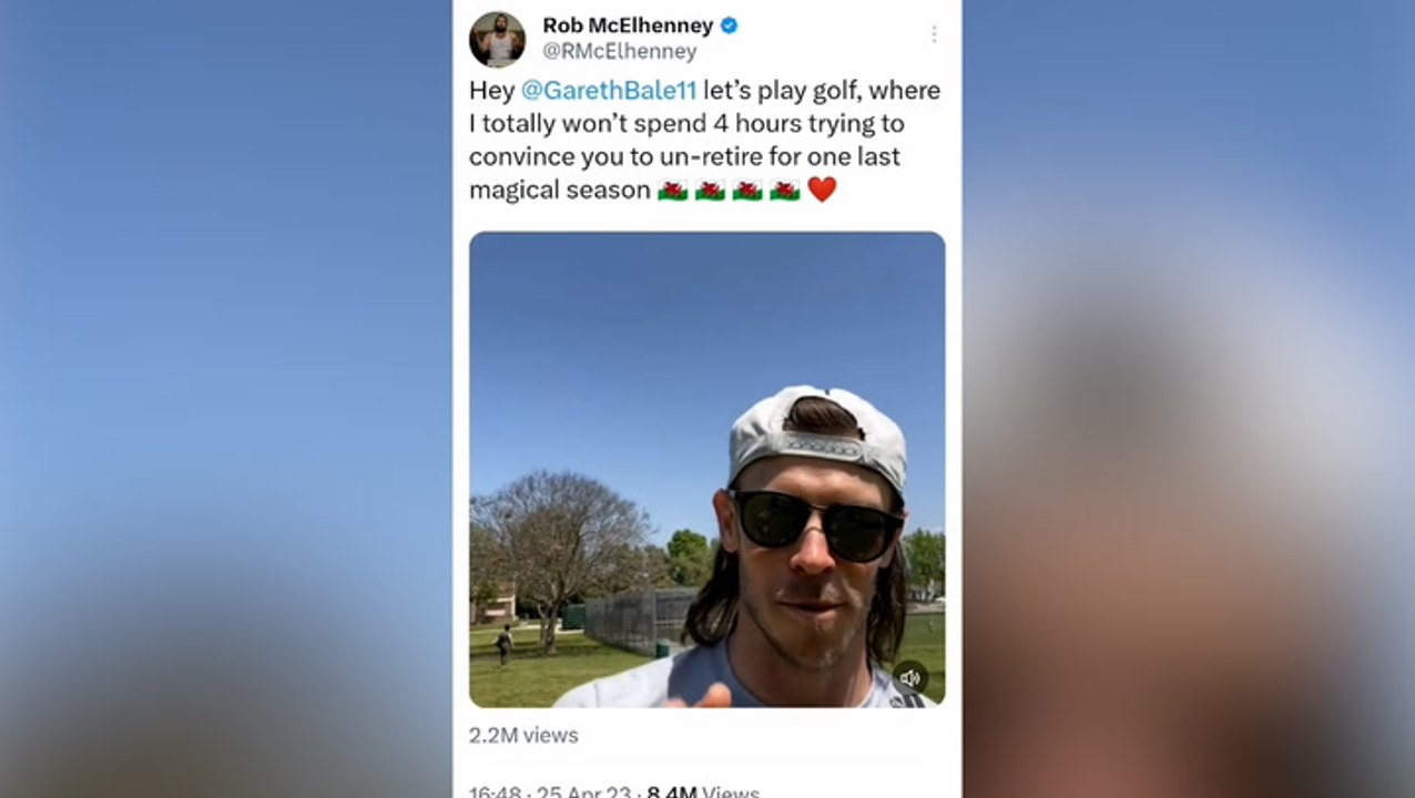 Rob McElhenney calls Gareth Bale out of retirement after he congratulates Wrexham on promotion
