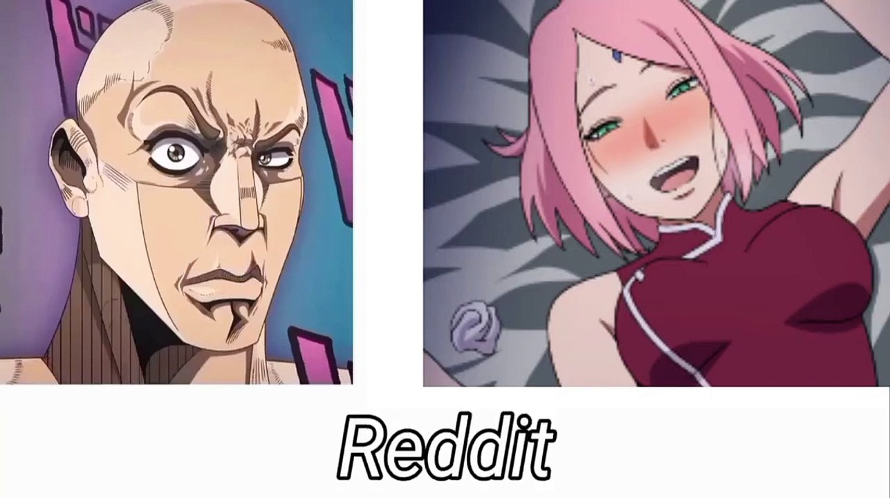 Naruto Girls VS Reddit ( the rock reaction meme)