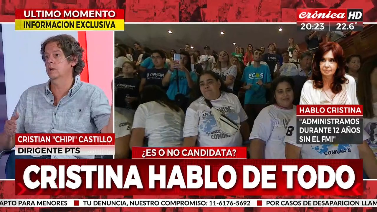 Christian Castillo: "En los noventa, Cristina era oficialista"