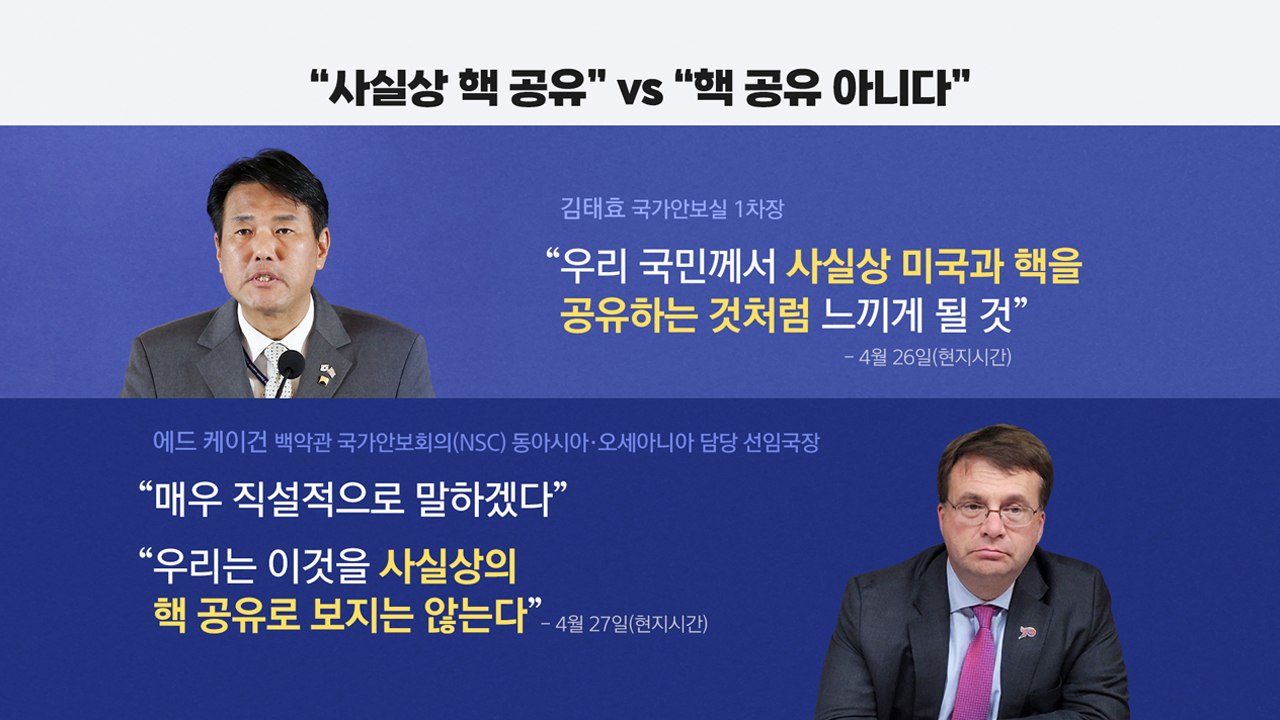 [뉴스큐] "사실상 핵 공유" vs "핵 공유 아니다"...엇갈린 입장? / YTN