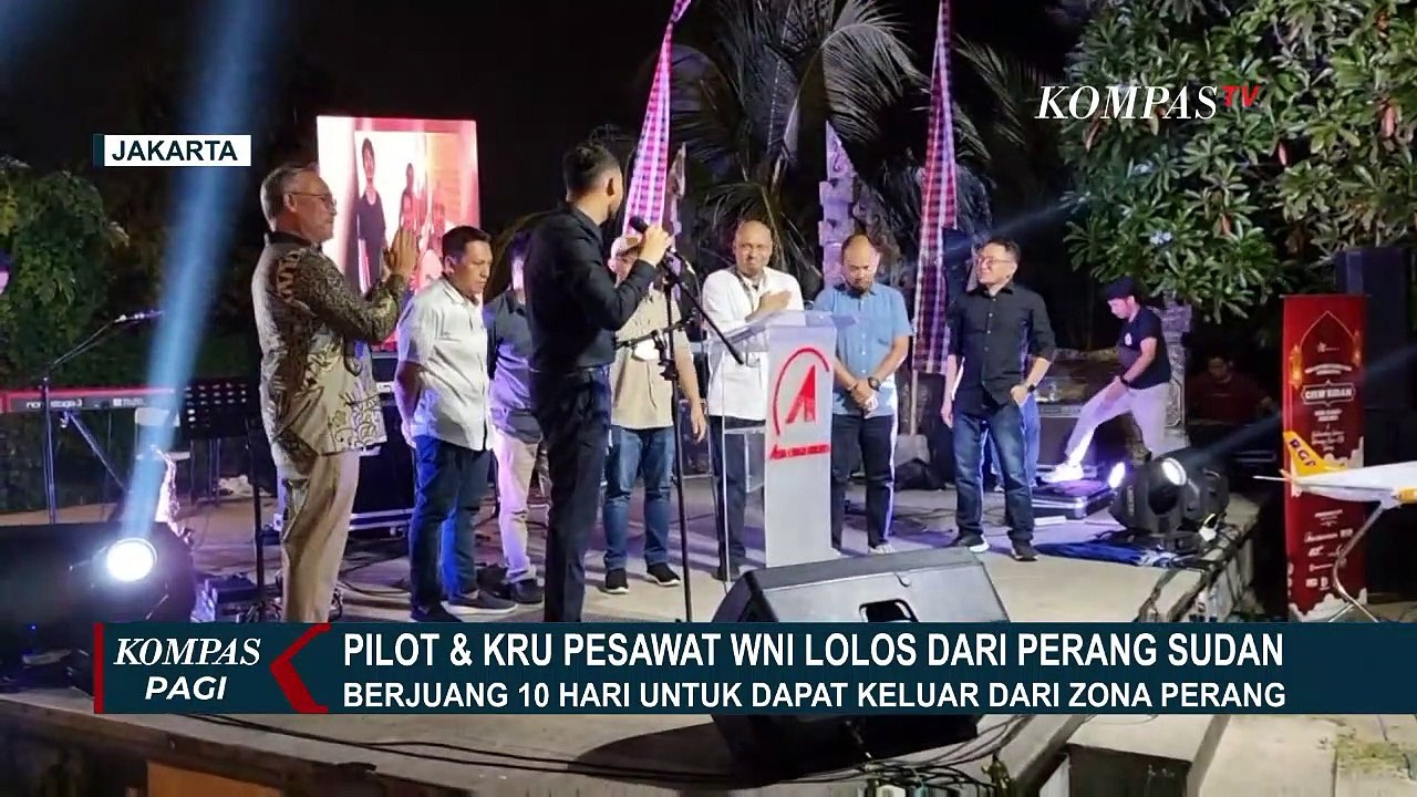 Penyambutan Pilot dan Kru Pesawat WNI yang Lolos Usai Terjebak di Zona Perang Sudan Selama 10 Hari