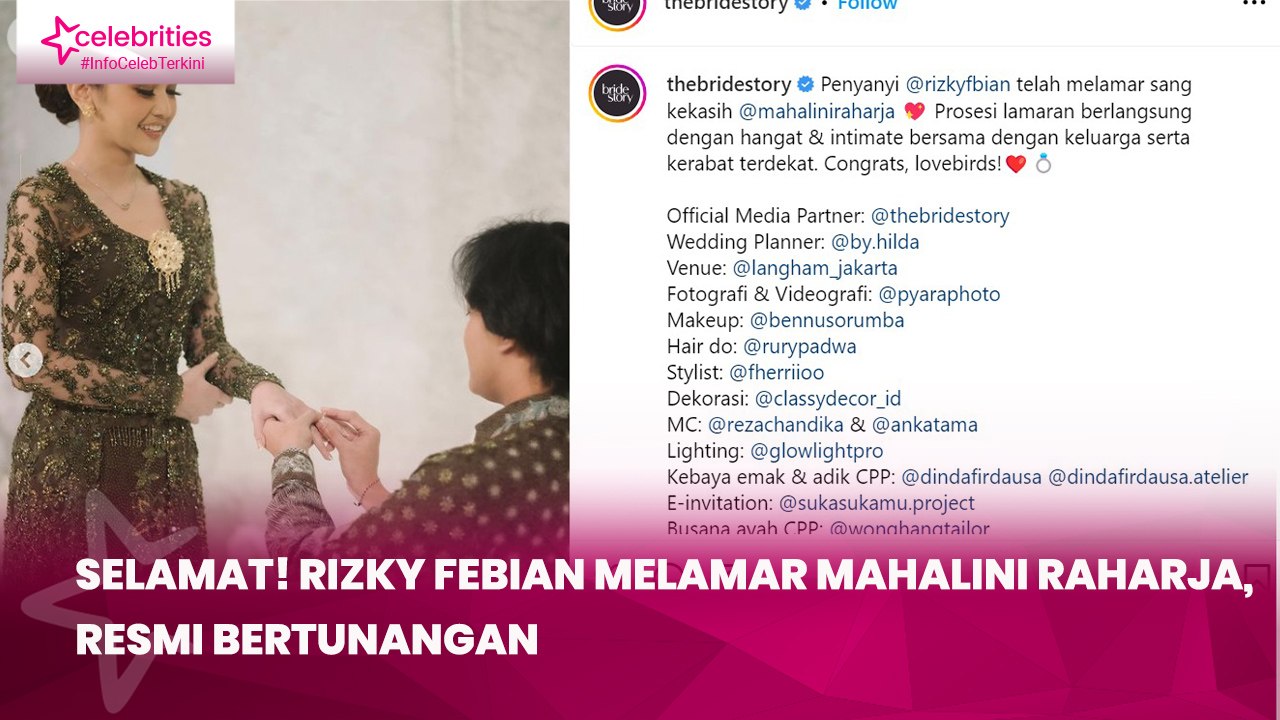 Selamat! Rizky Febian Melamar Mahalini Raharja, Resmi Bertunangan