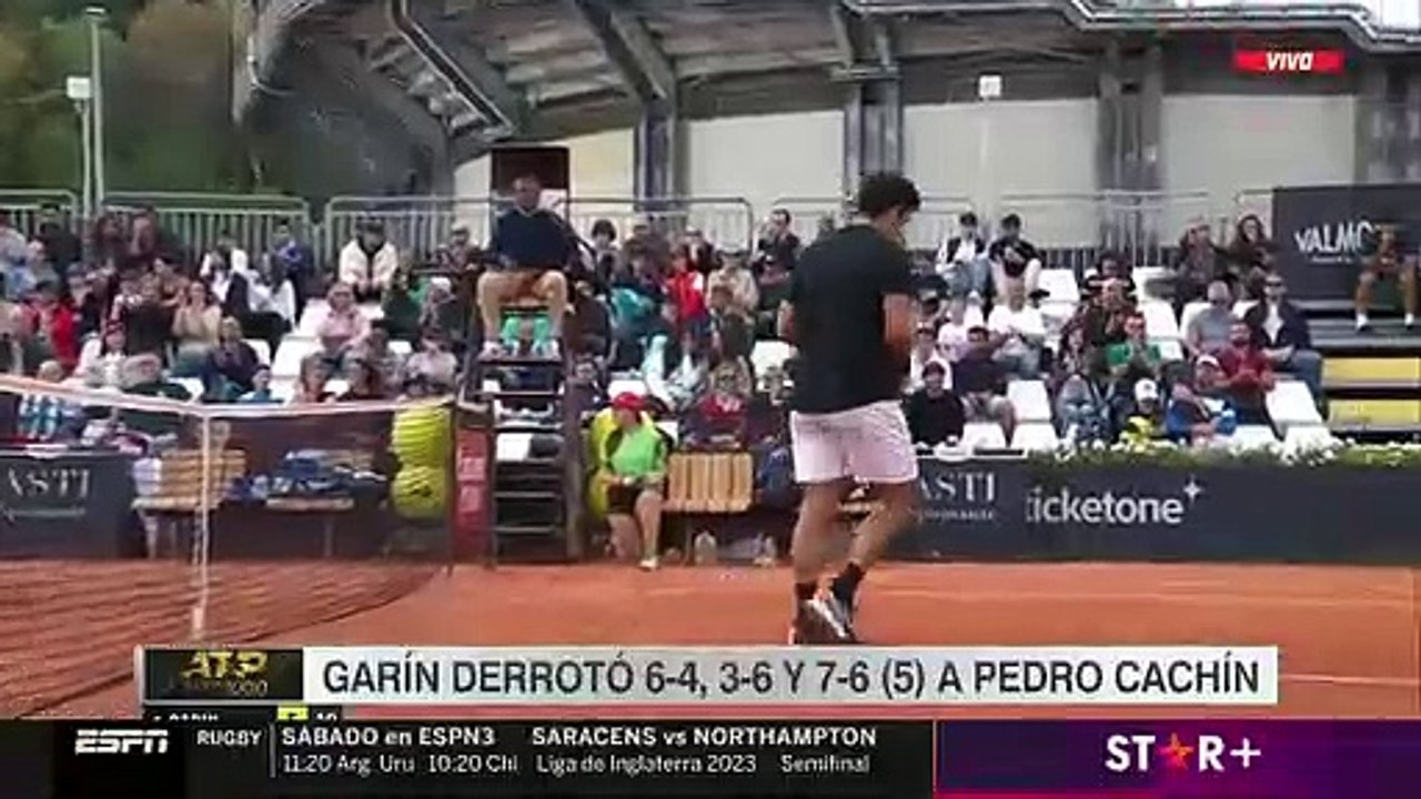 Pedro Cachín no pudo con Garín y quedó en el camino