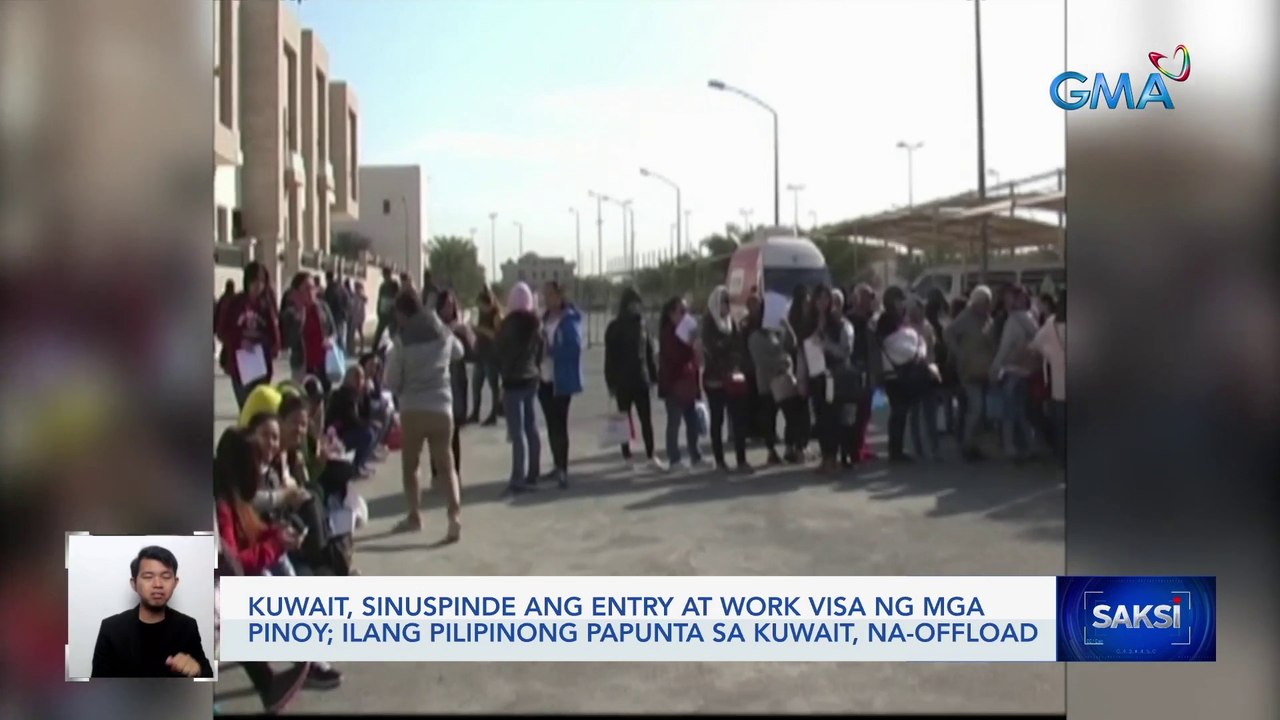 Kuwait, sinuspinde ang entry at work visa ng mga Pinoy; Pilipinong papunta sa Kuwait, na-offload | Saksi