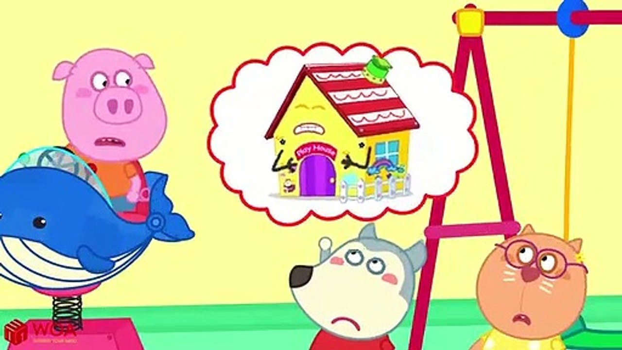 Fun Challenge in Upside Down Playhouse Wolfoo Funny Stories for Kids Wolfoo Family Kids Cartoon
