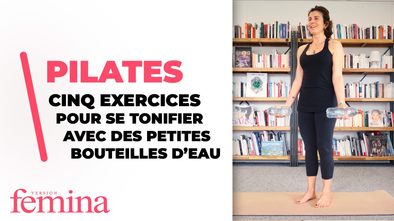 Cinq exercices pour se tonifier avec des petites bouteilles d’eau en Pilates