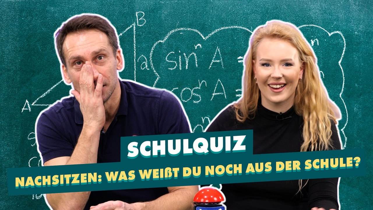 Paar im Schulquiz- Duell