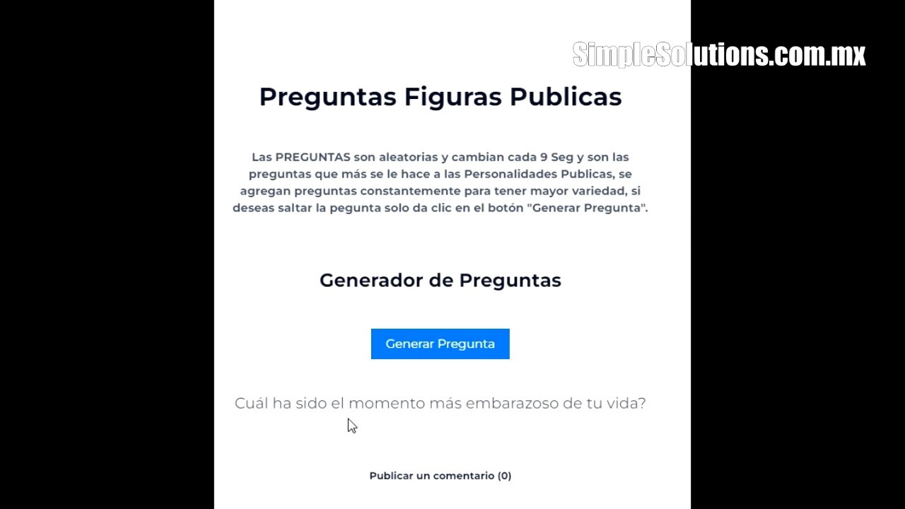 AUTO-Entrevistador-QUE te Conozca tu PÚBLICO!! Las Preguntas más echas a Famosos!!