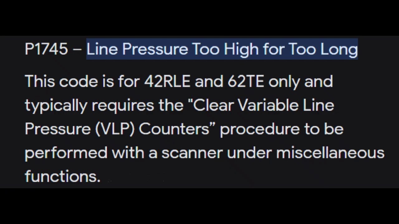 OBD 2 Code P1745