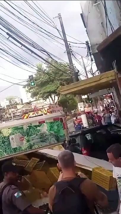 Acidente na Alameda São Boaventura, em Niterói