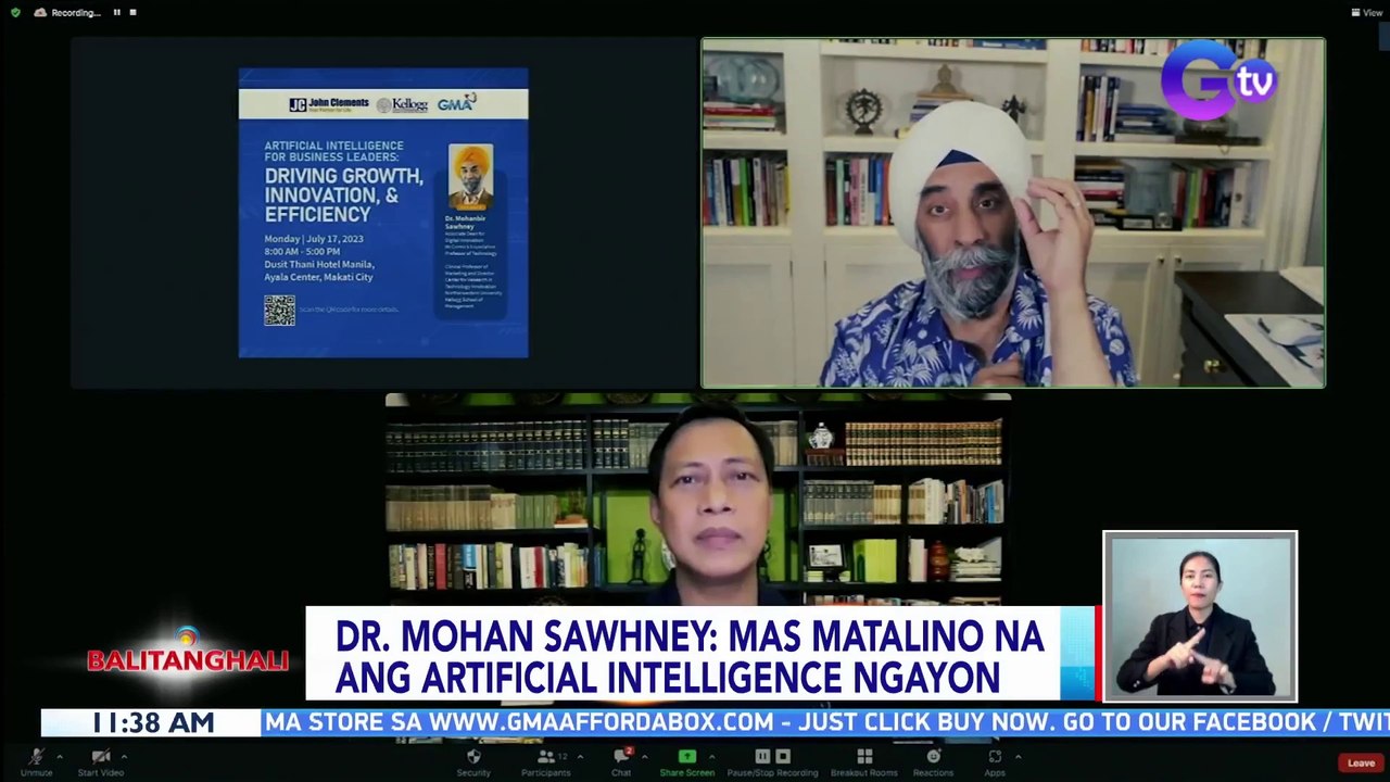 Dr. Mohan Sawhney: Mas matalino na ang Artificial Intelligence ngayon