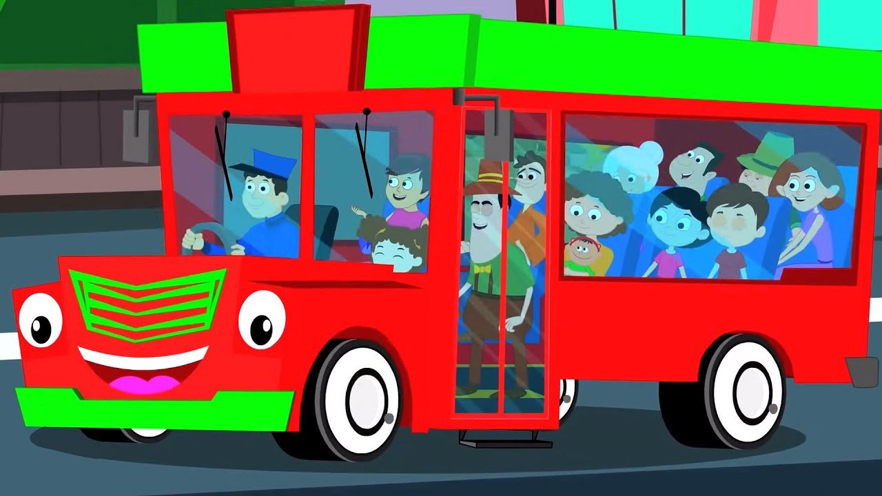 Wheels On The Bus, School Bus, Children Rhymes For Kids