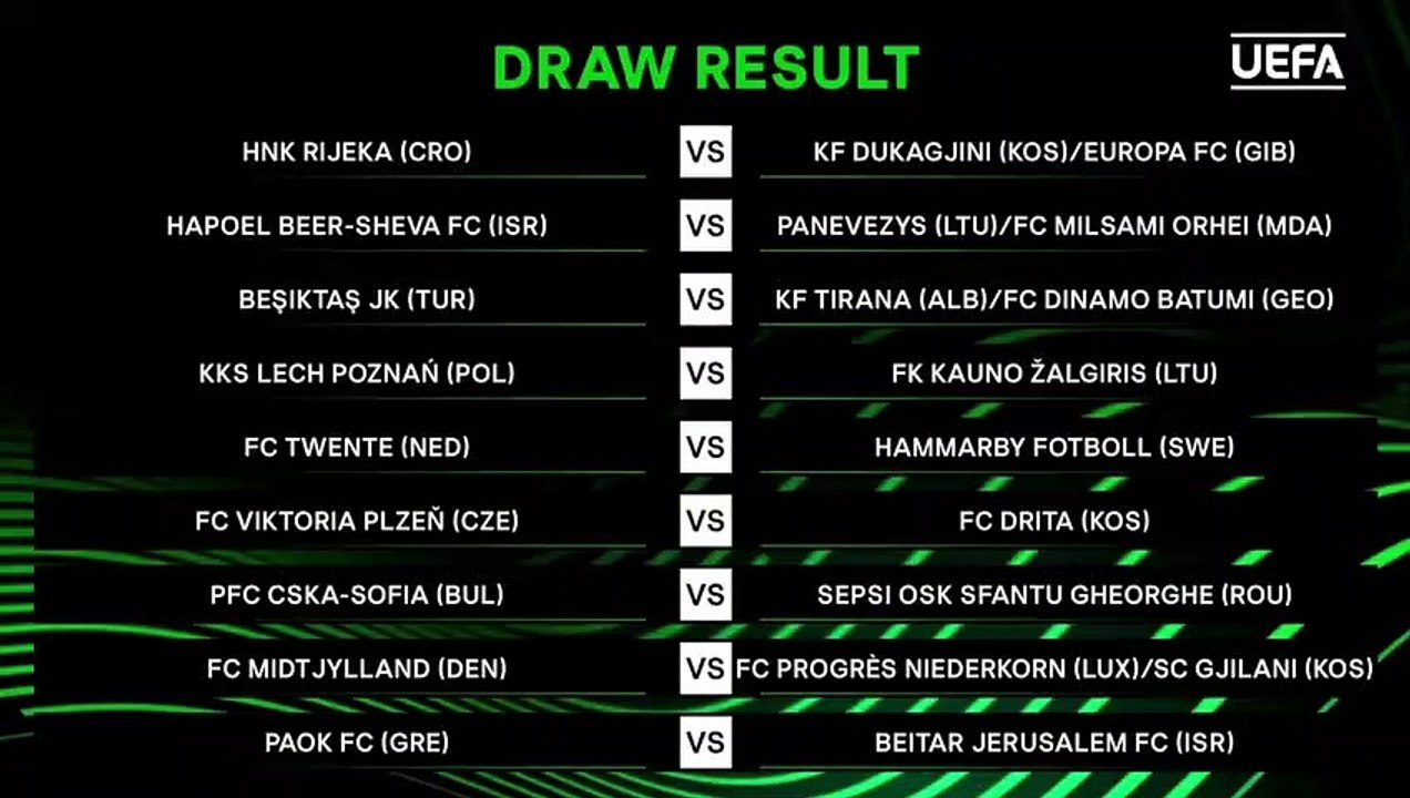 Son Dakika: Konferans Ligi'nde Fenerbahçe, Beşiktaş ve Adana Demirspor'un rakipleri belli oldu