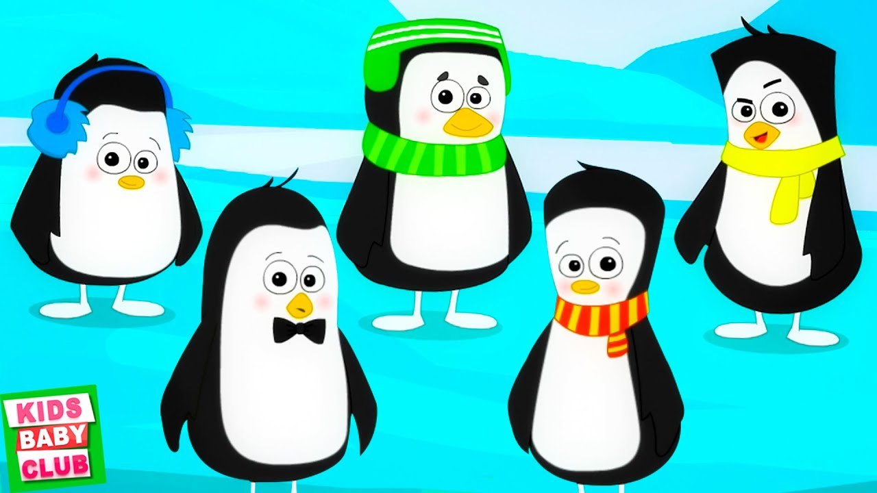 Five Little Penguins, Fun Nursery Rhyme for Toddlers