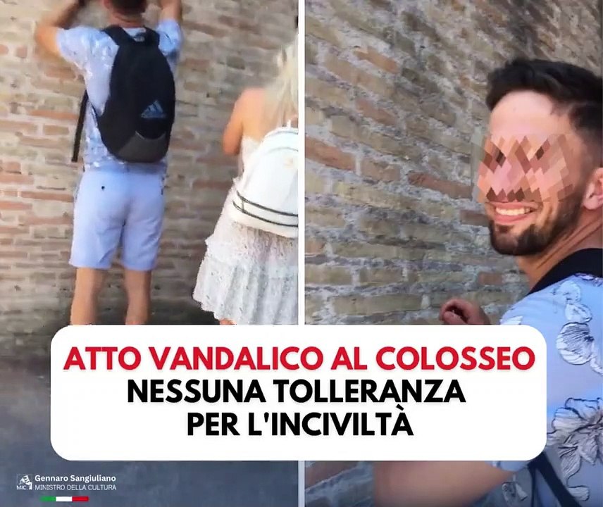 Homem 'apanhado' a gravar nome da namorada no Coliseu de Roma