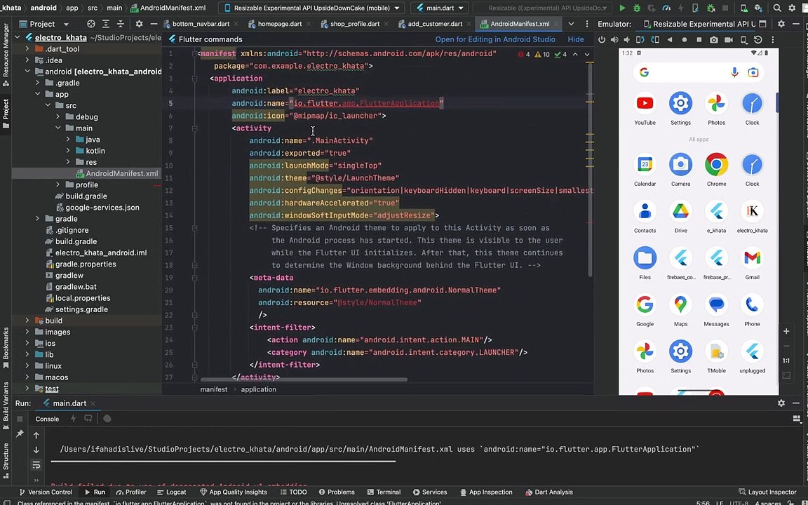[SOLVED] Build failed due to use of deprecated Android v1 embedding