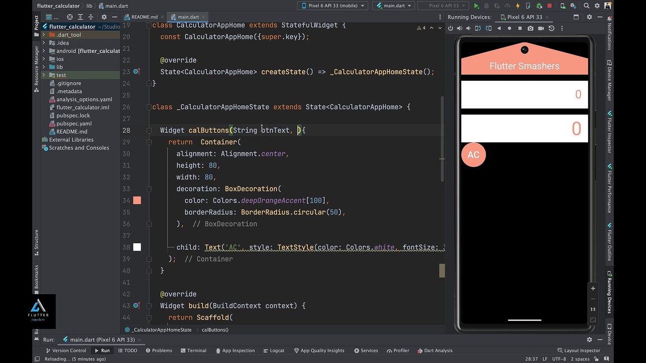 Flutter Working Calculator App (2023) | Flutter Smashers