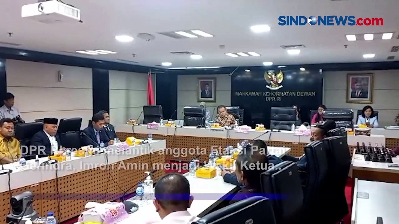 DPR RI Resmi Lantik Imron Amin Jadi Wakil Ketua MKD Gantikan Habiburokhman