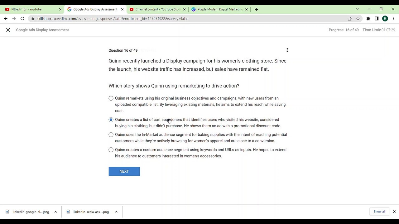 Google Ads Display Certification Exam Questions and Answers 2023