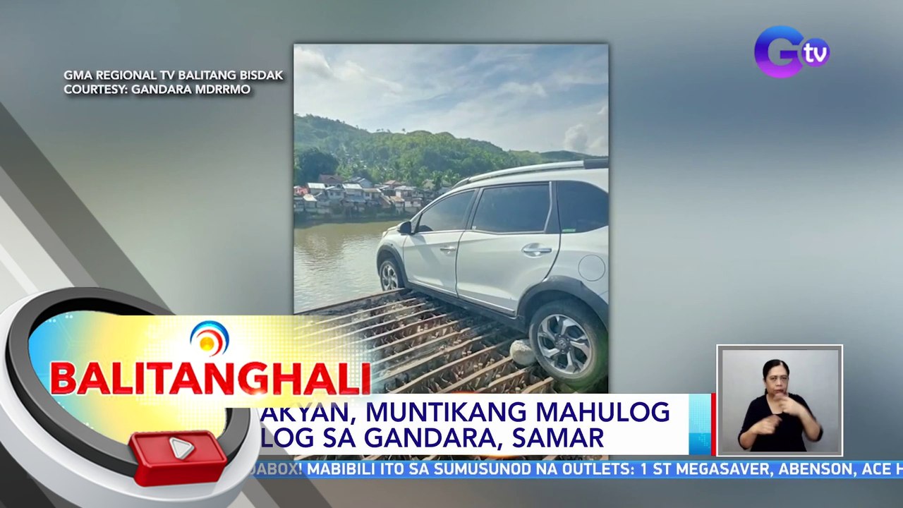 Sasakyan, muntikang mahulog sa ilog sa Gandara, Samar | BT