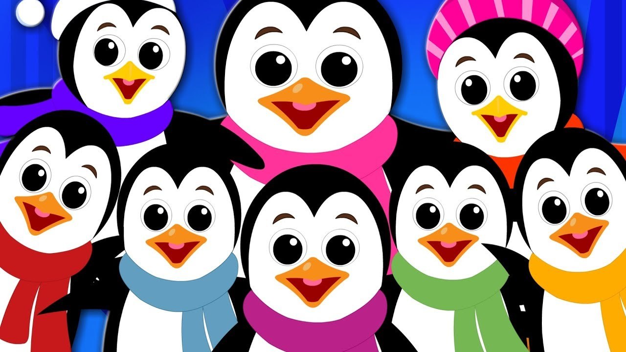 Ten Little Penguins - Kindergarten Nursery Rhymes For Babies
