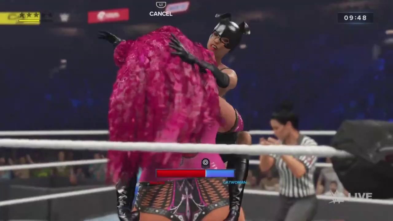 BBW BEARHUG DOMINATION - Catwoman (Halle Berry) vs BBW Babydoll - WWE 2K23