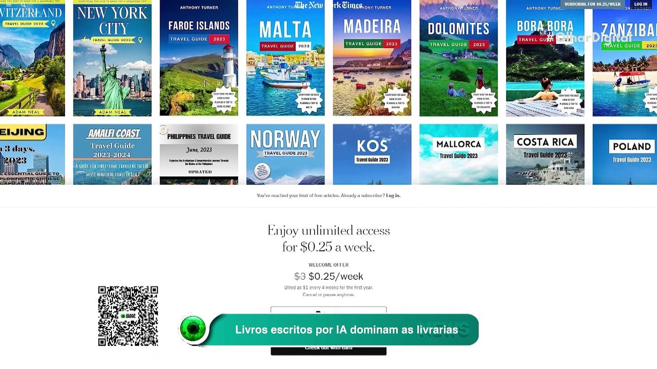 Livros escritos por IA dominam as livrarias