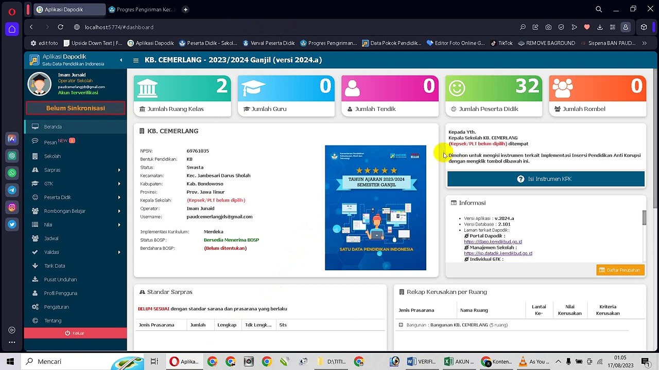 Cara Update Data Sarpras yang benar Di DAPODIK 2024.a
