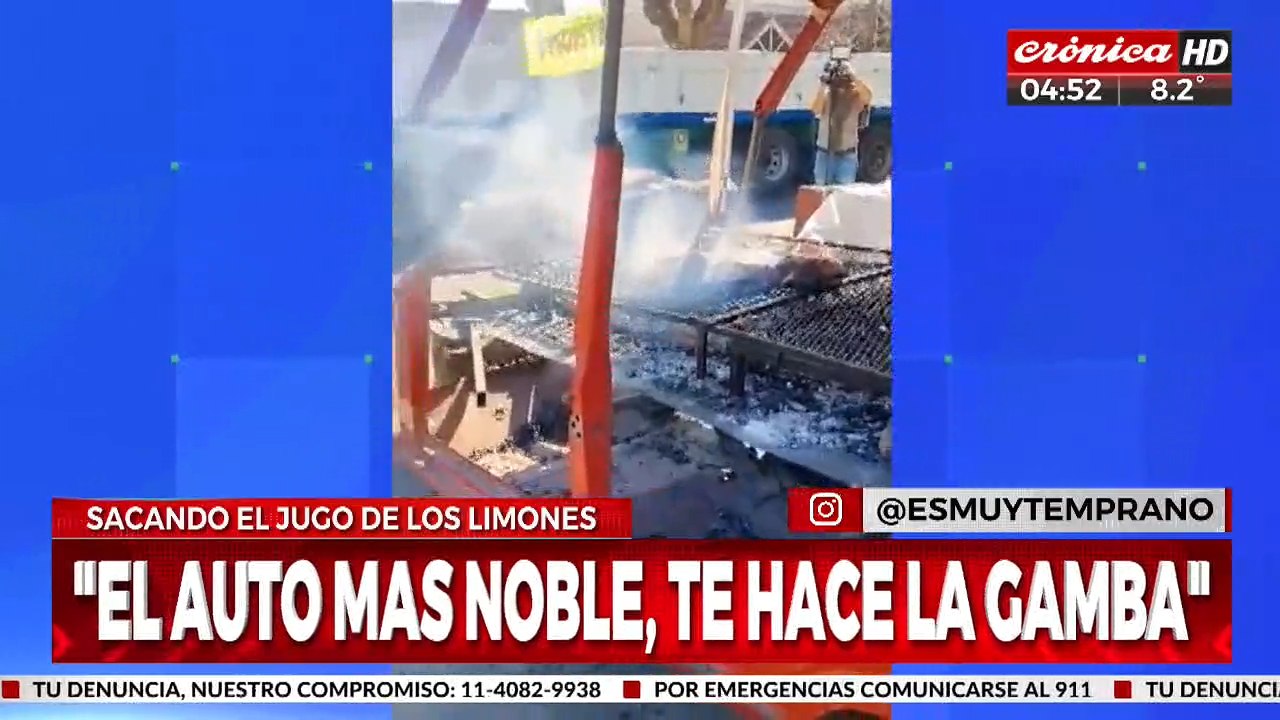 Convirtió su viejo Renault 12... ¡en una parrilla móvil!