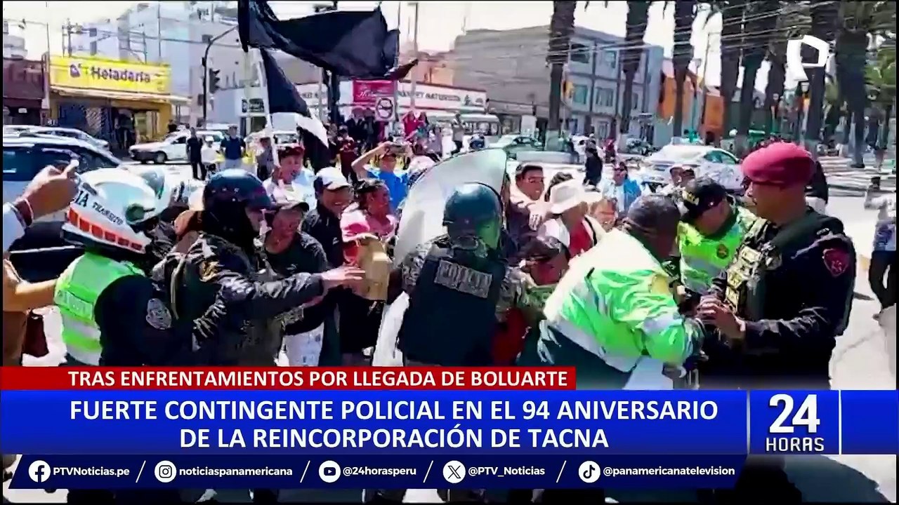 Dina Boluarte: presidenta y ministros son recibidos con pifias en aniversario de Tacna