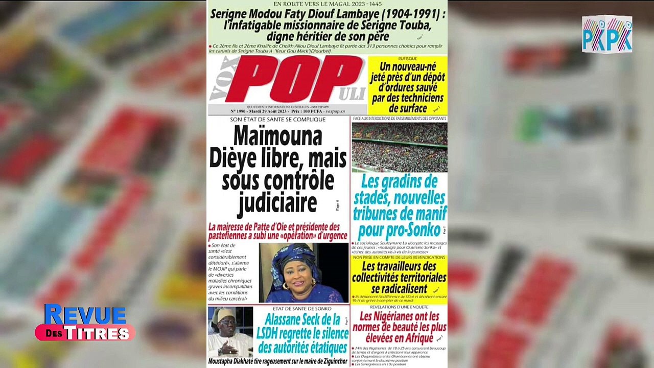 [] Revue des Titres _29 08 2023 présentée par Aminata Bane