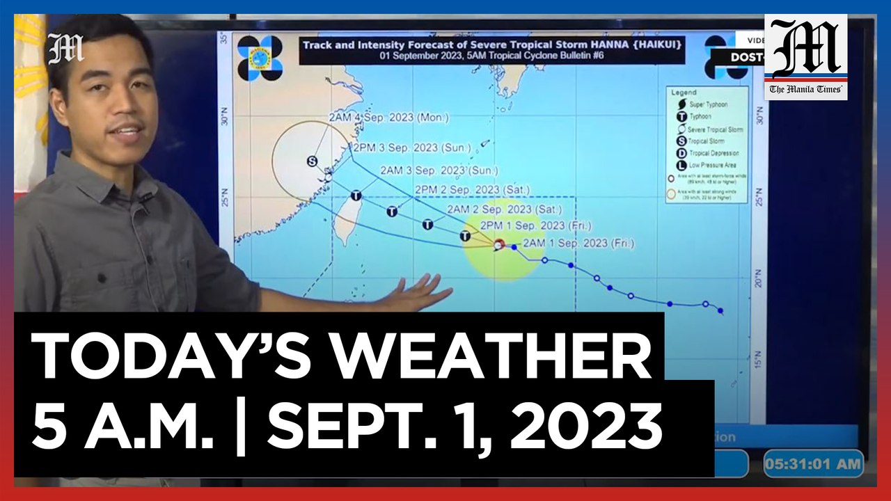 Today's Weather, 5 A.M. | Sept. 1, 2023