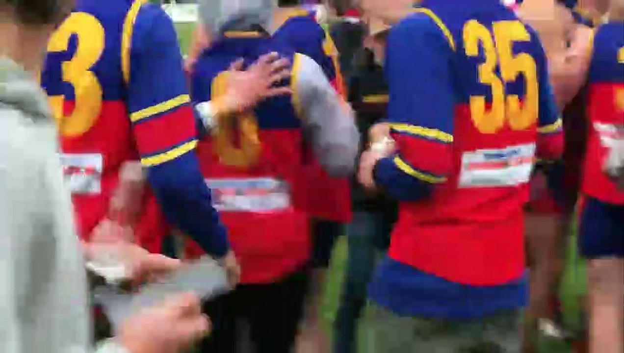 Marong celebrates premiership win.