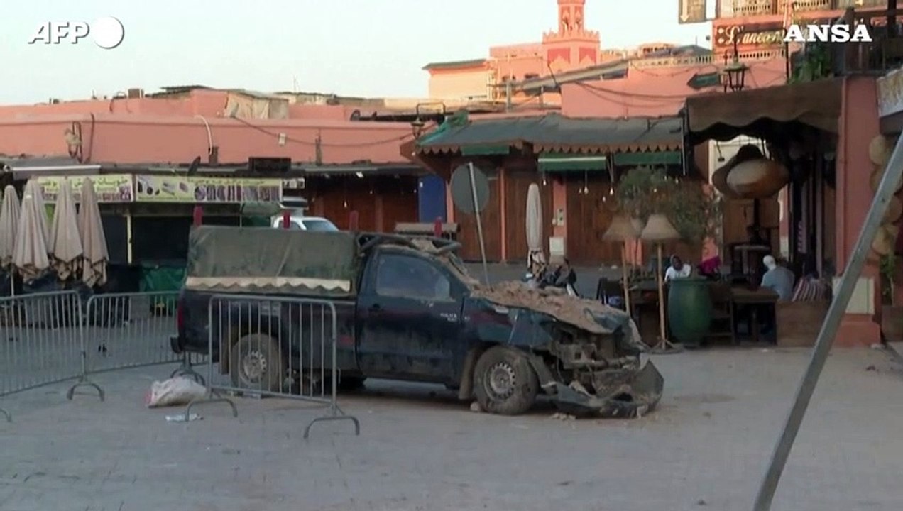 Terremoto in Marocco, edifici distrutti nella Medina di Marrakech