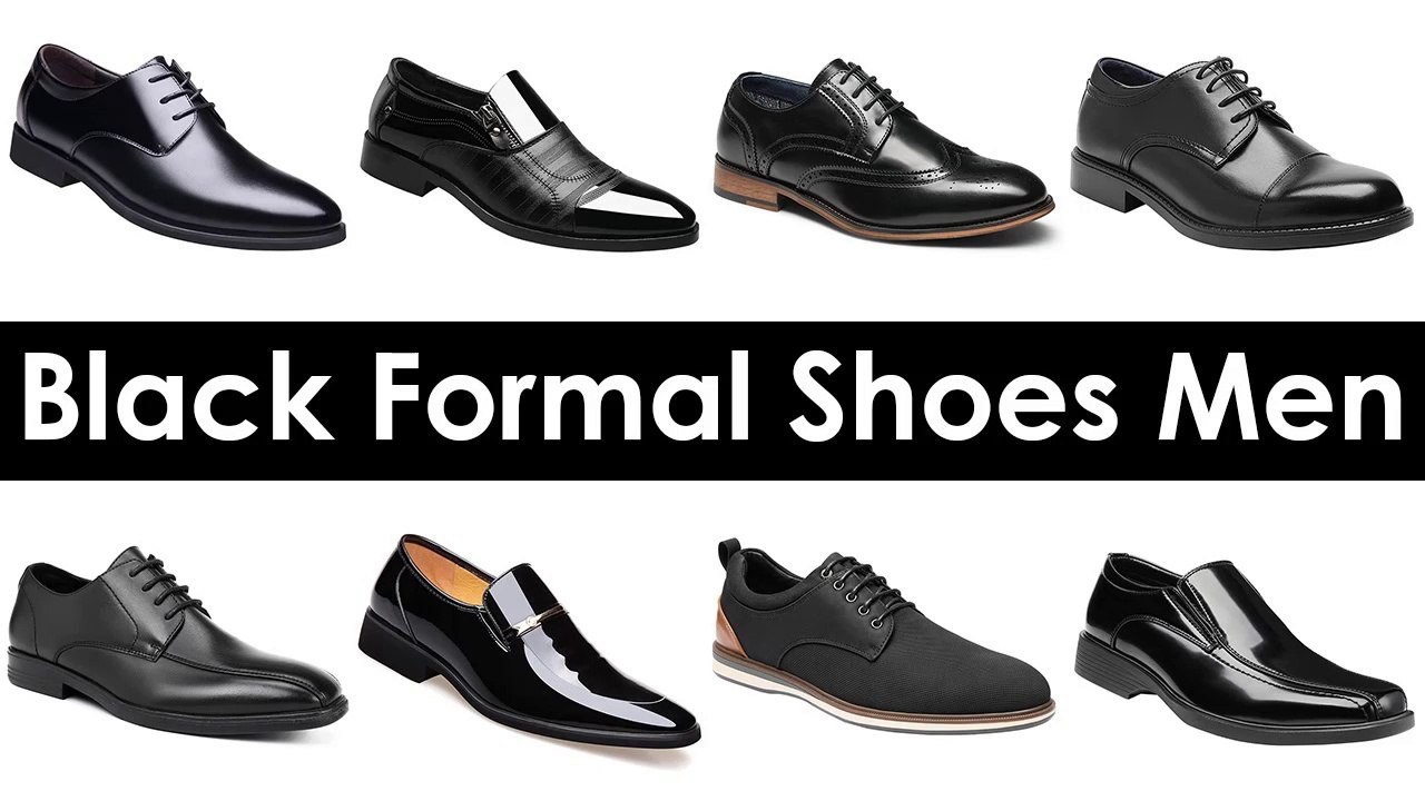 Stylish Design of Black Formal Shoes for Men