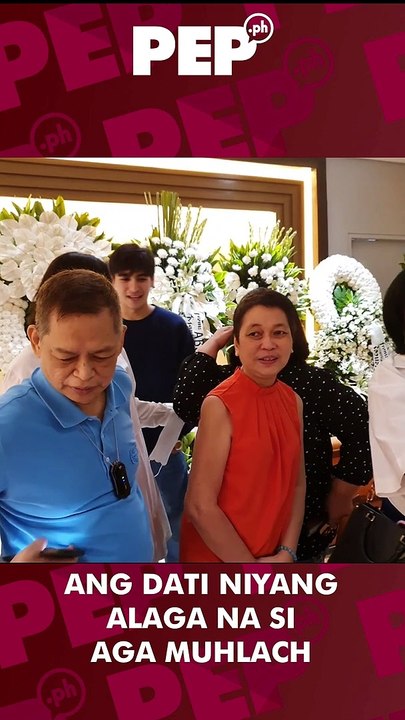 Aga Muhlach, Charlene Gonzales, Andres Muhlach, Robin Padilla at Manay Ethel Ramos's wake #shorts
