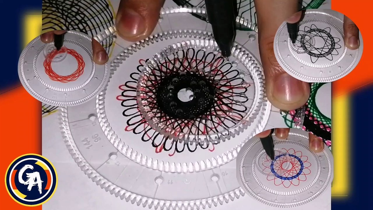 COMPILACIÓN de agradables hipotrocoides diseñados con espirógrafo. (VÍDEO 4). COMPILED of nice hypotrochoids designed with spirograph. (VIDEO 4).