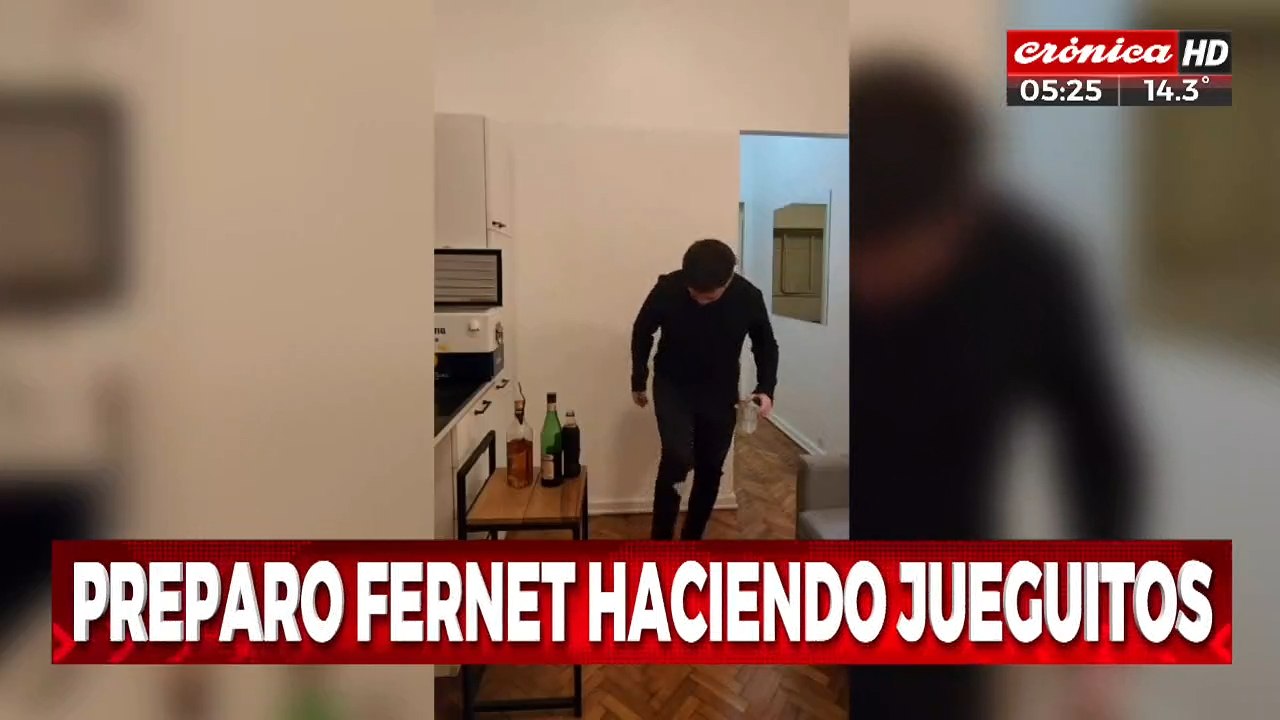Un crack: ¡preparó fernet haciendo jueguitos!
