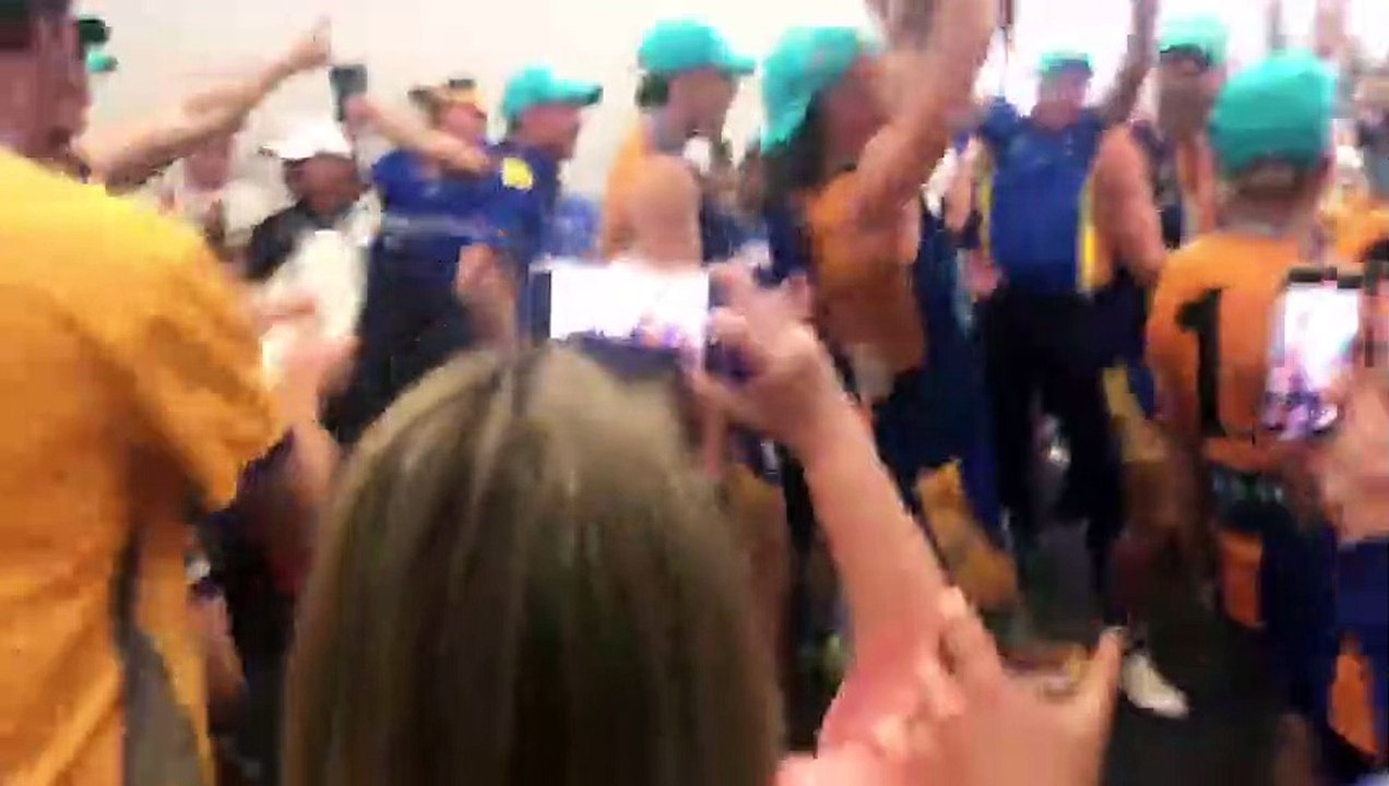 Golden Square post-match celebrations.