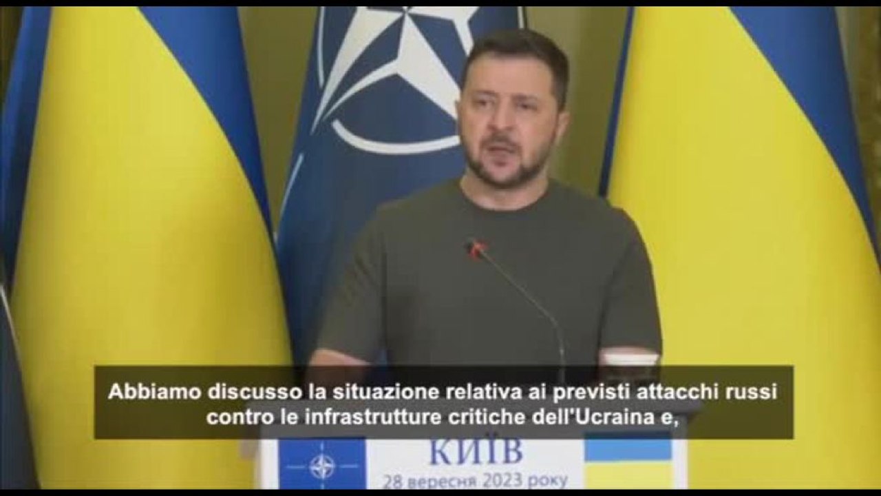 Zelensky chiede al capo della Nato più sistemi di difesa aerea