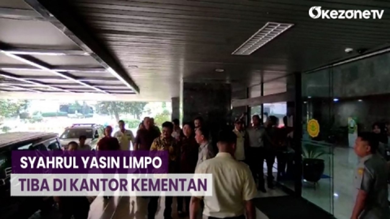 Mentan Syahrul Yasin Limpo Tiba di Kantor Kementan
