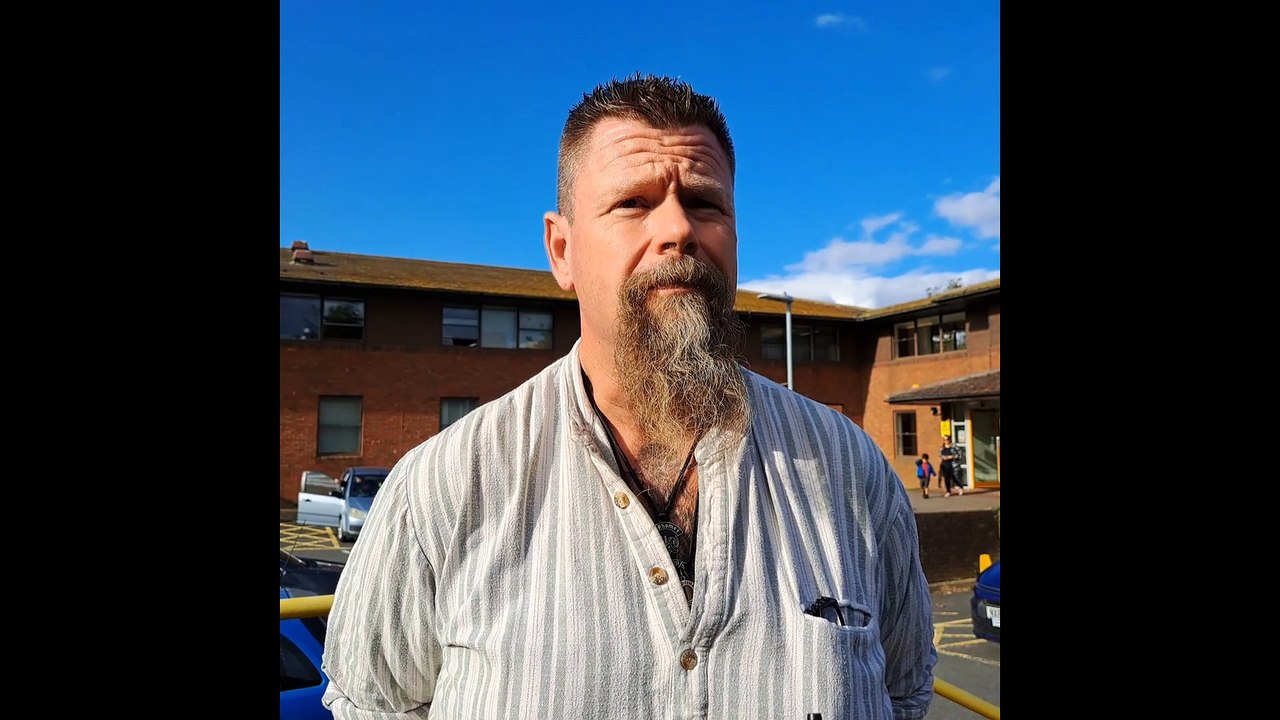 Leigh Vickers, president of the Baphomet Motorcycle Club, which runs The Goat House