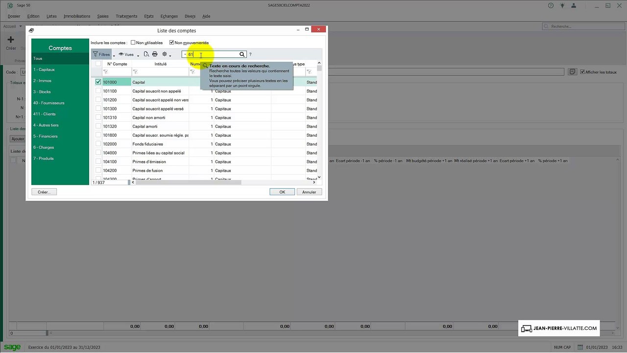 L'analytique sur SAGE 50C CIEL Compta :  Les previsions