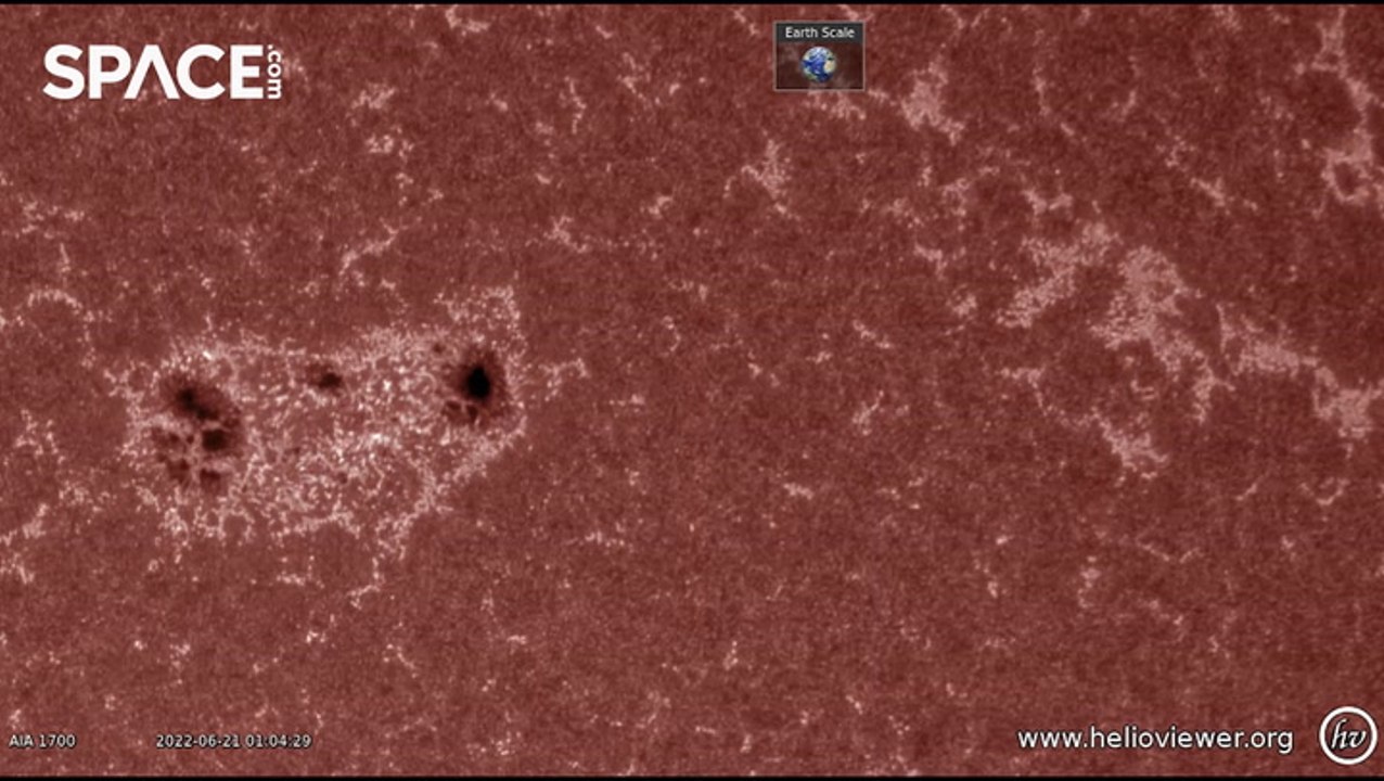 Massive Sunspot Growth In Spacecraft Time-Lapse