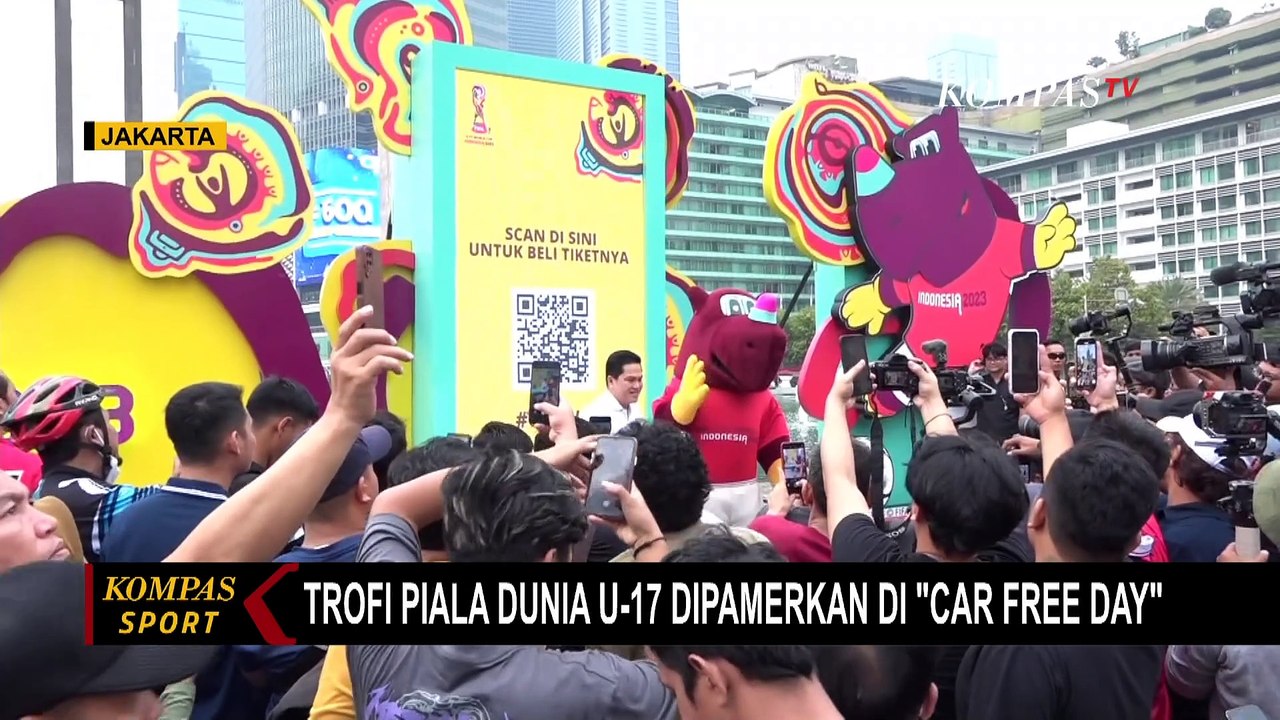 Trofi dan Maskot Piala Dunia U-17 Dipamerkan di Car Free Day Jakarta!